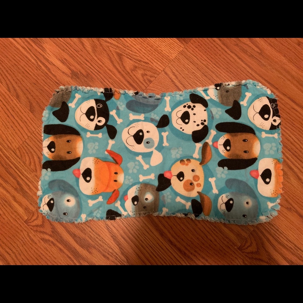 Handmade burp rag for baby